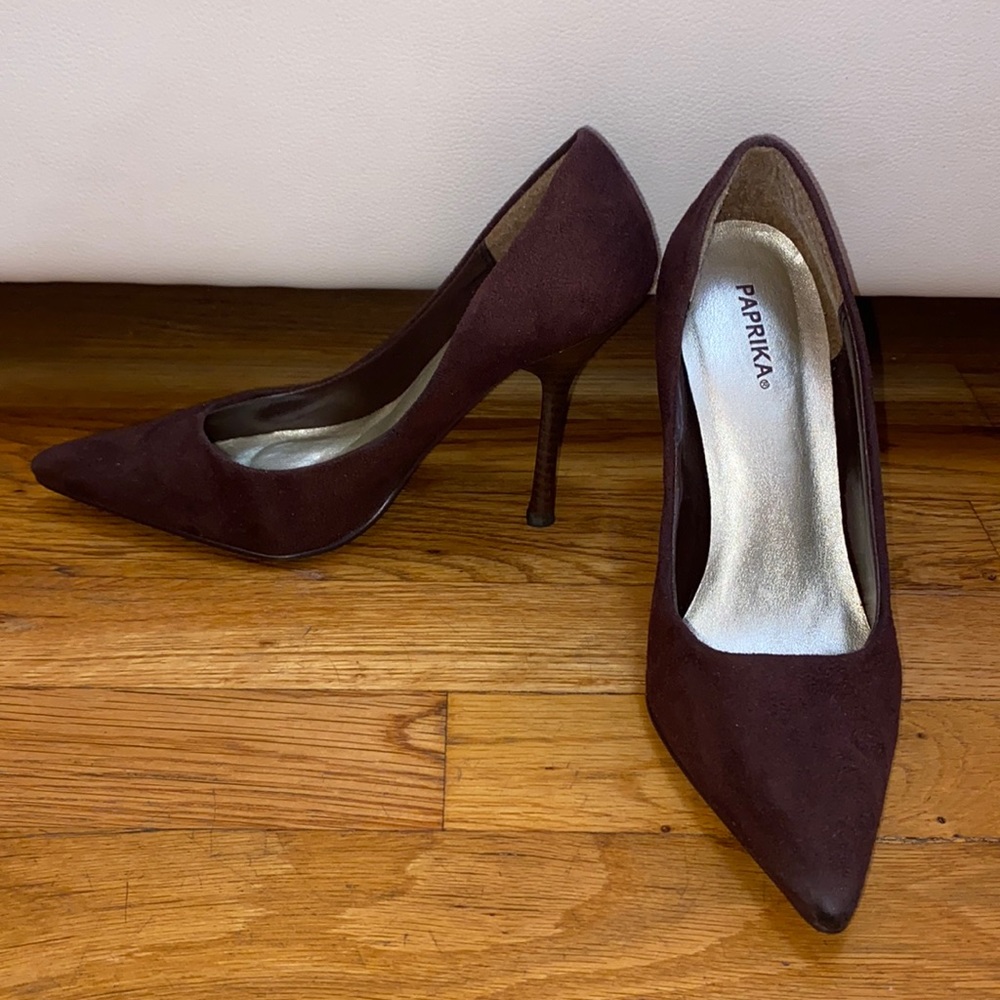 Paprika Brown Suede Heels